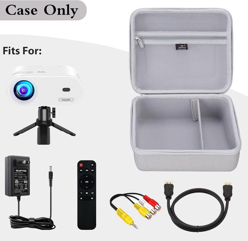 Aproca Case Compatible with VISSPL Mini Projector 1080P Full HD Supported Video Projector, Portable Storage Bag for Accessories (Case Only) - Image 2